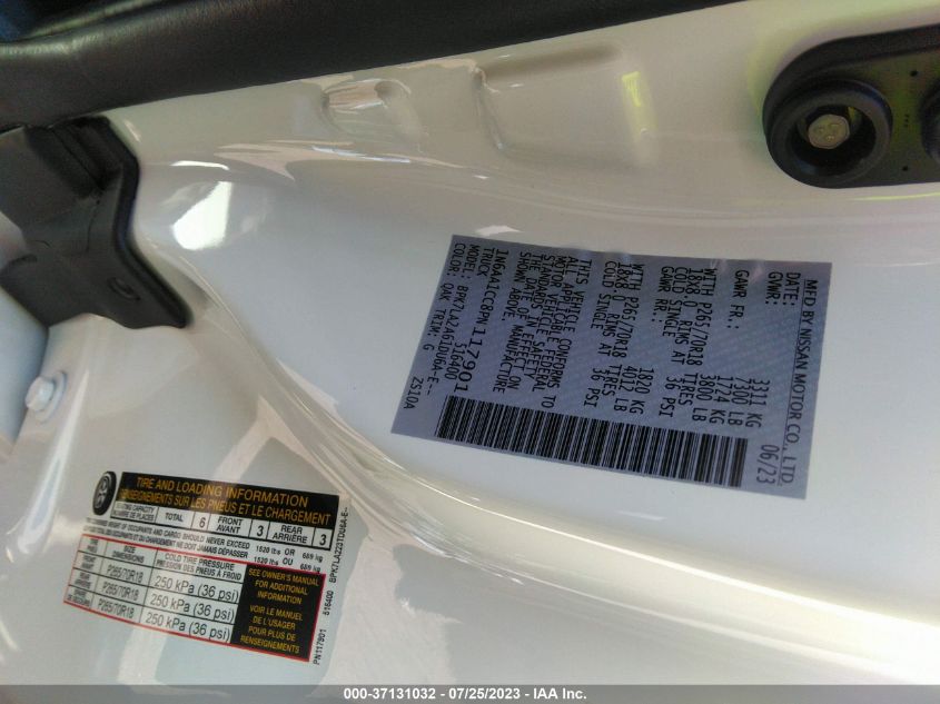 2023 NISSAN TITAN S - 1N6AA1CC8PN117901
