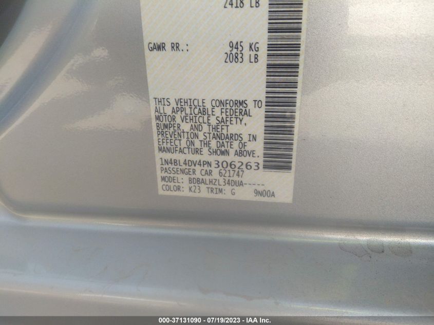 2023 NISSAN ALTIMA 2.5 SV - 1N4BL4DV4PN306263