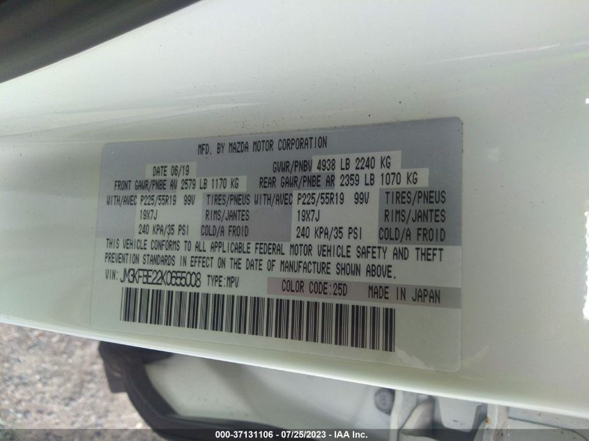 2019 MAZDA CX-5 SIGNATURE DIESEL - JM3KFBE24K0648416