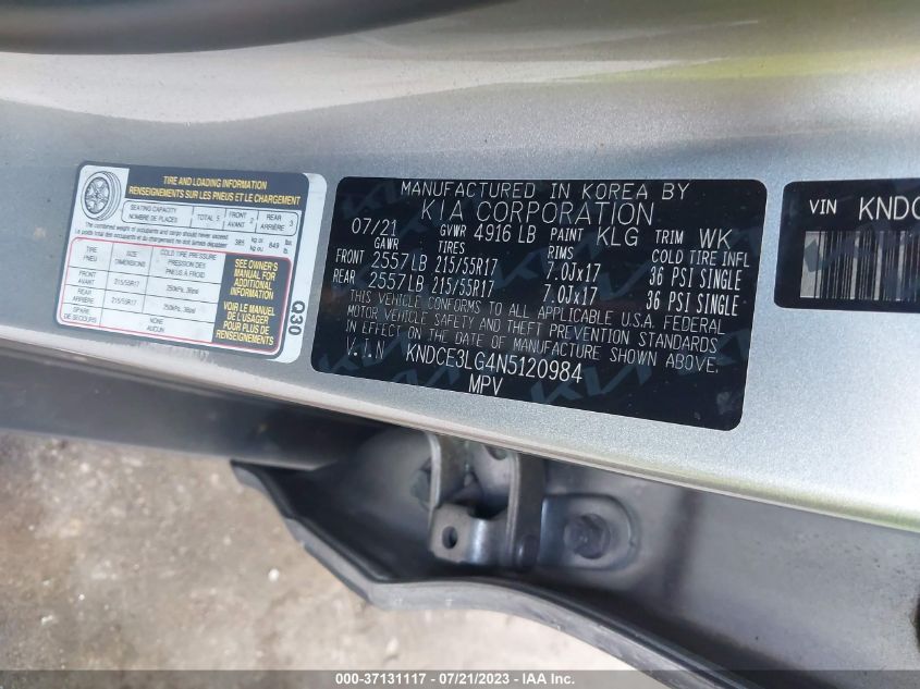 2022 KIA NIRO EV EX PREMIUM - KNDCE3LG4N5120984