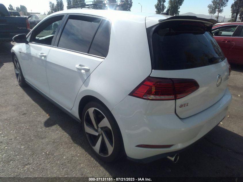 2019 VOLKSWAGEN GOLF GTI S/SE/AUTOBAHN - 3VW6T7AU2KM023465