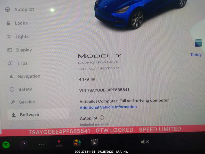 2023 TESLA MODEL Y - 7SAYGDEE4PF685841