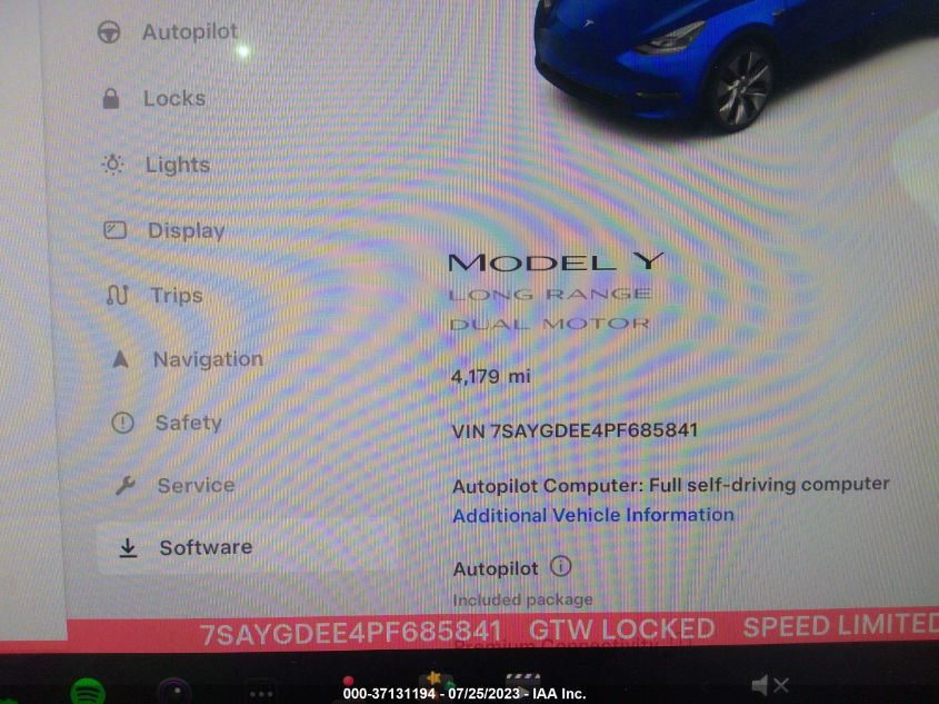 2023 TESLA MODEL Y - 7SAYGDEE4PF685841