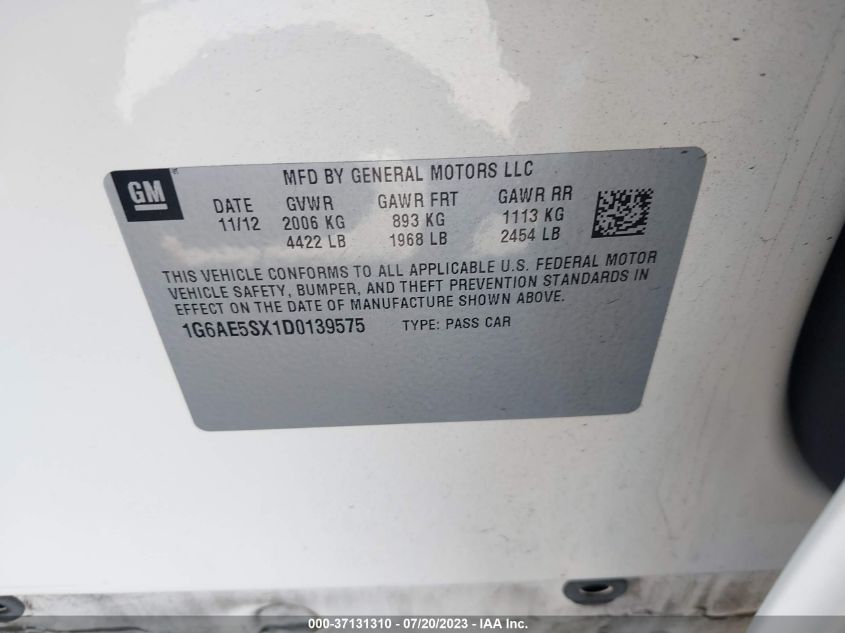 2013 CADILLAC ATS PREMIUM - 1G6AE5SX1D0139575