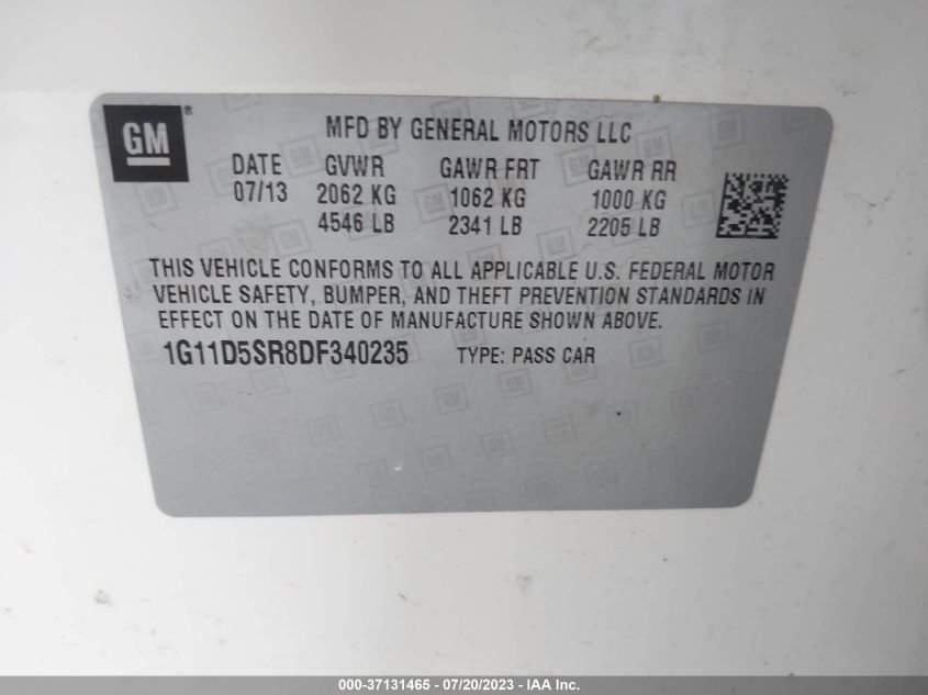 2013 CHEVROLET MALIBU ECO - 1G11D5SR8DF340235