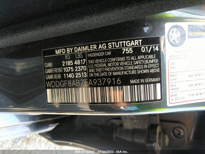 2014 MERCEDES-BENZ C-CLASS C 300 - WDDGF8AB7EA937916
