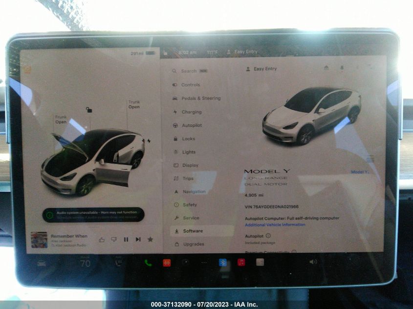 2022 TESLA MODEL Y LONG RANGE - 7SAYGDEE0NA021966