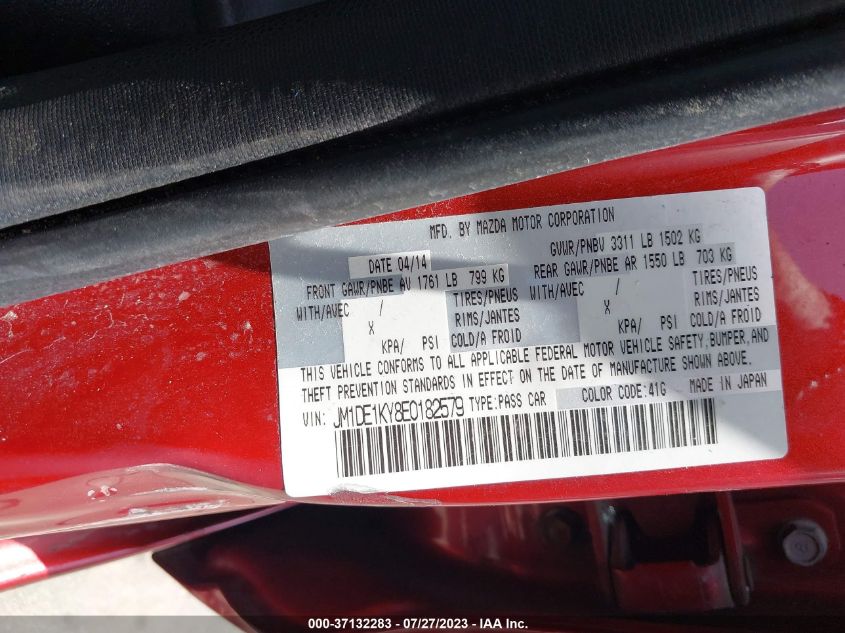 2014 MAZDA MAZDA2 SPORT - JM1DE1KY8E0182579