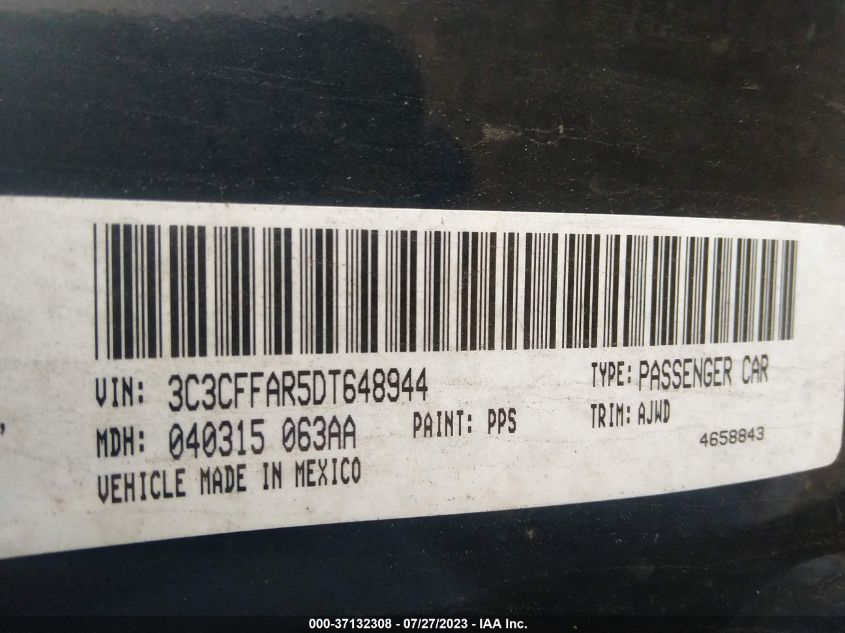 2013 FIAT 500 POP - 3C3CFFAR5DT648944