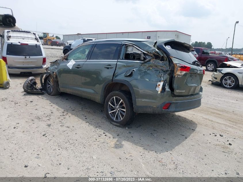 2017 TOYOTA HIGHLANDER XLE/SE - 5TDKZRFH3HS187565