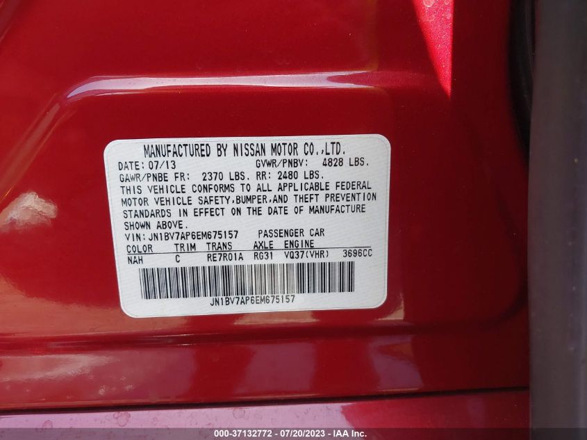 2014 INFINITI Q50 PREMIUM - JN1BV7AP6EM675157