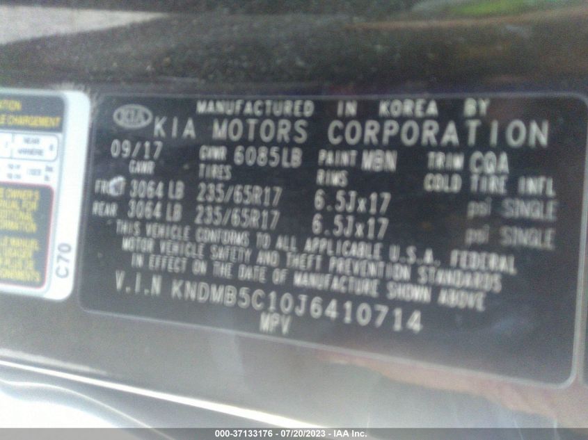 2018 KIA SEDONA LX - KNDMB5C10J6410714