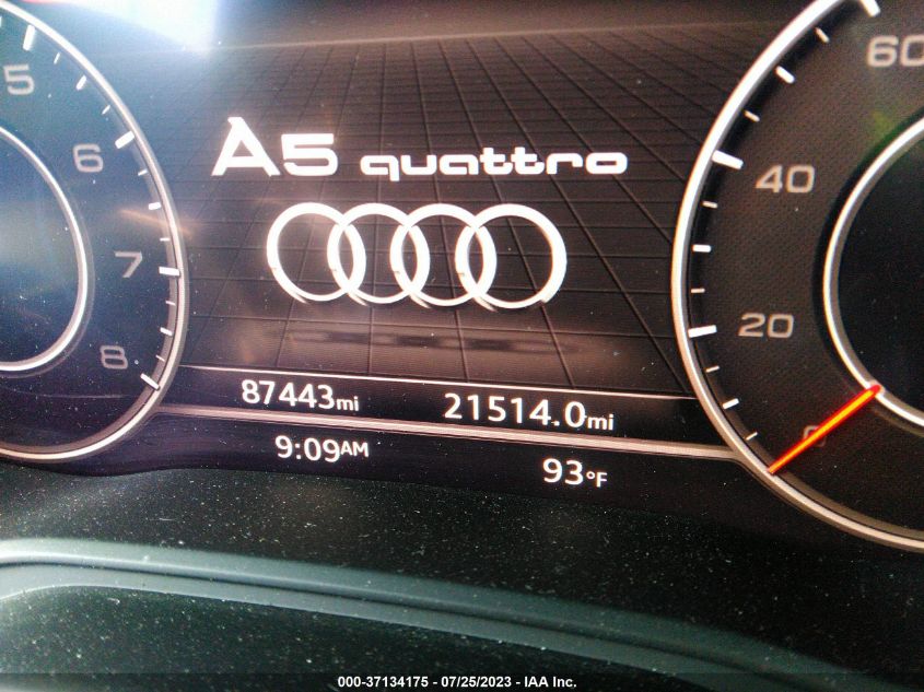 2019 AUDI A5 SPORTBACK PREMIUM PLUS - WAUENCF55KA017740