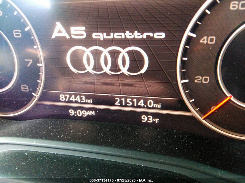 2019 AUDI A5 SPORTBACK PREMIUM PLUS - WAUENCF55KA017740