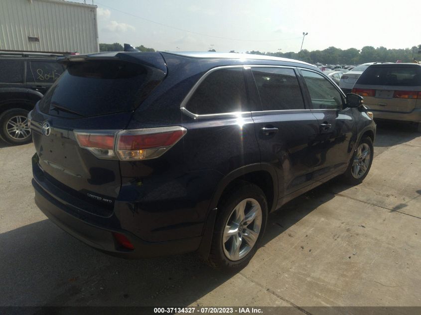 2016 TOYOTA HIGHLANDER LIMITED/LTD PLATINUM - 5TDDKRFH0GS268325
