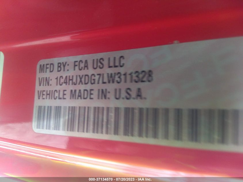2020 JEEP WRANGLER UNLIMITED FREEDOM - 1C4HJXDG7LW311328