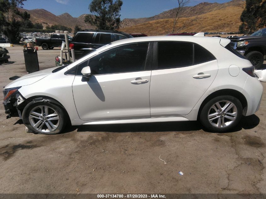 2019 TOYOTA COROLLA HATCHBACK SE/XSE JTNK4RBE1K3038196