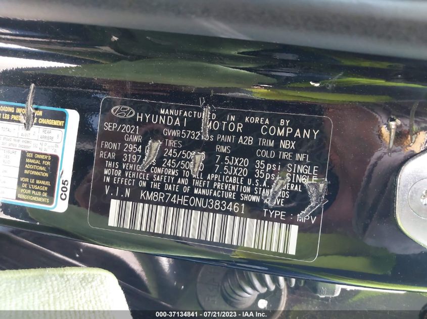 2022 HYUNDAI PALISADE CALLIGRAPHY - KM8R74HE0NU383461