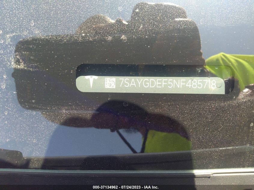 2022 TESLA MODEL Y PERFORMANCE - 7SAYGDEF5NF485718