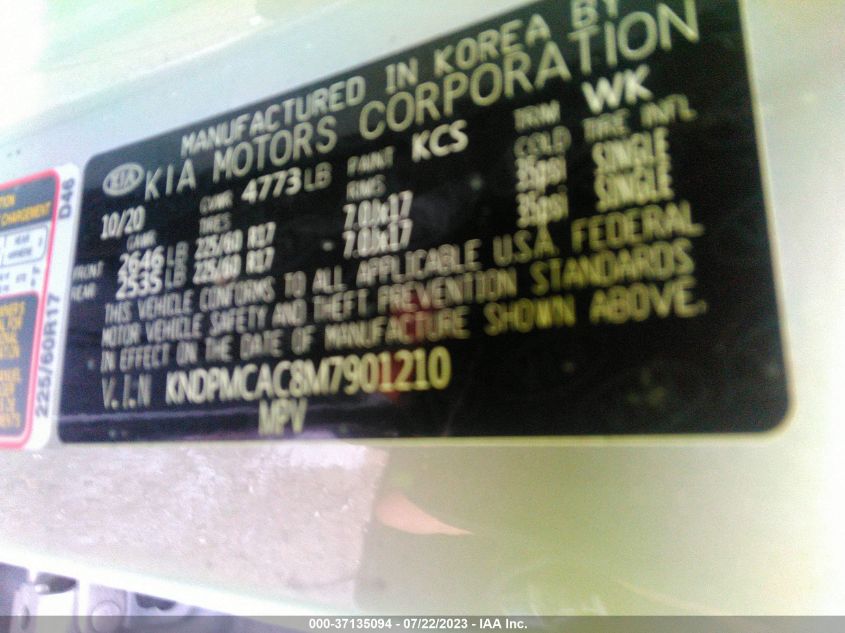 2021 KIA SPORTAGE LX - KNDPMCAC8M7901210