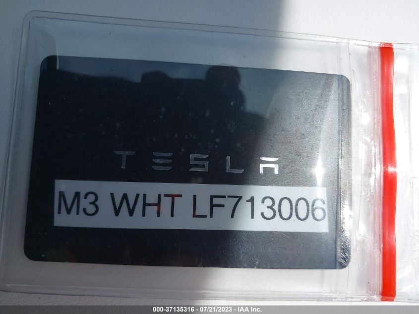 2020 TESLA MODEL 3 - 5YJ3E1EB8LF713006