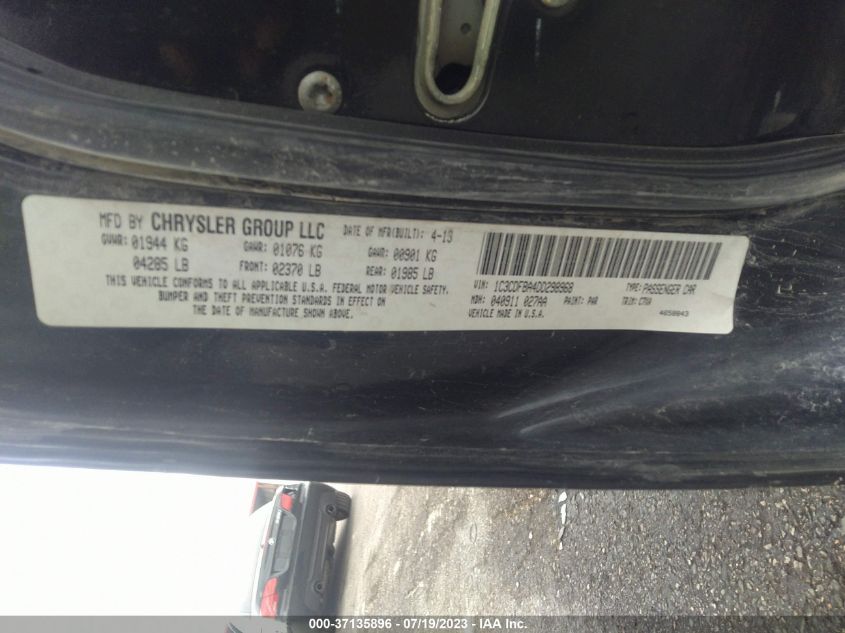2013 DODGE DART SXT - 1C3CDFBA4DD298968