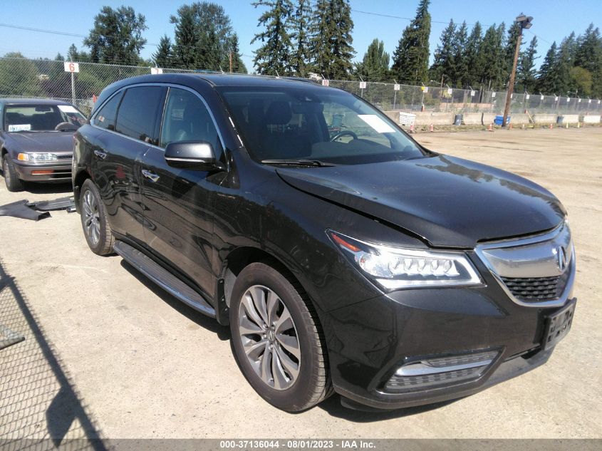 2016 ACURA MDX W/TECH/ENTERTAINMENT/W - 5FRYD4H64GB027400