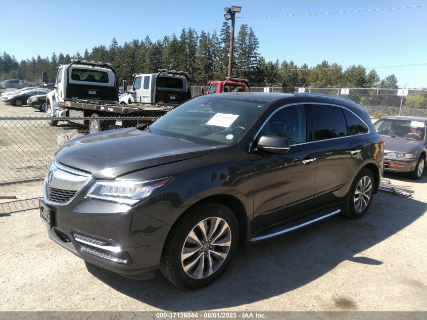 2016 ACURA MDX W/TECH/ENTERTAINMENT/W - 5FRYD4H64GB027400
