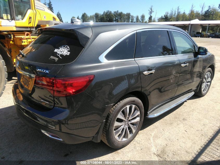 2016 ACURA MDX W/TECH/ENTERTAINMENT/W - 5FRYD4H64GB027400