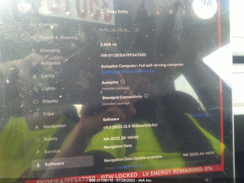 2023 TESLA MODEL 3 - 5YJ3E1EA7PF547350