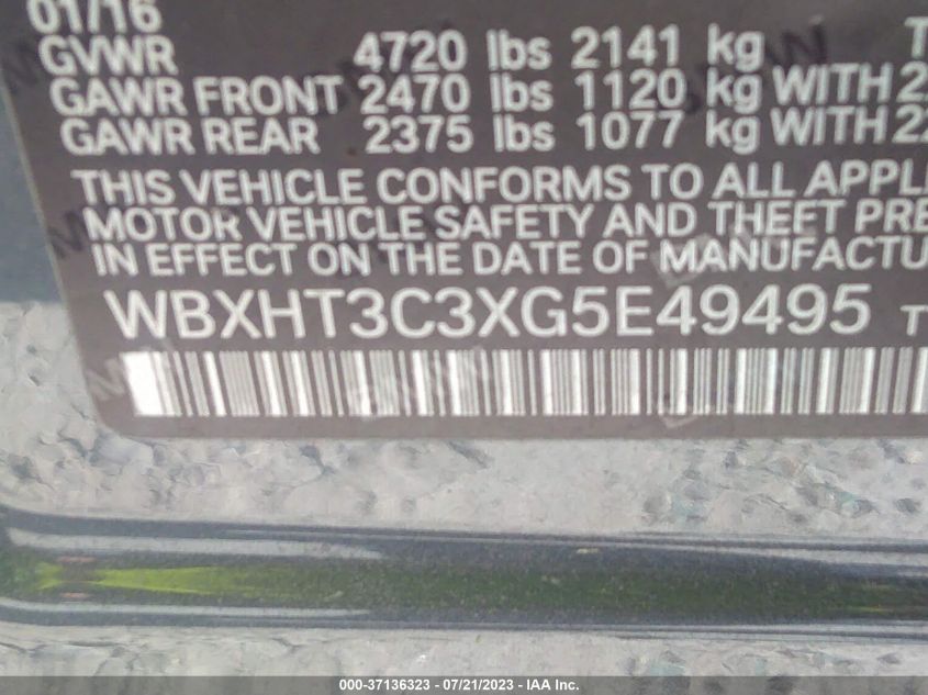 2016 BMW X1 XDRIVE28I - WBXHT3C3XG5E49495