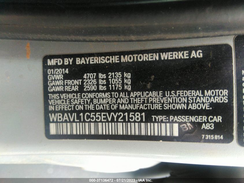 2014 BMW X1 XDRIVE28I - WBAVL1C55EVY21581