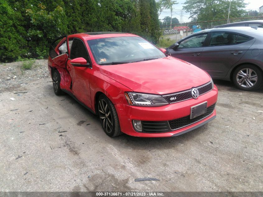 2014 VOLKSWAGEN JETTA SEDAN GLI AUTOBAHN W/NAV - 3VW4T7AJ7EM216843