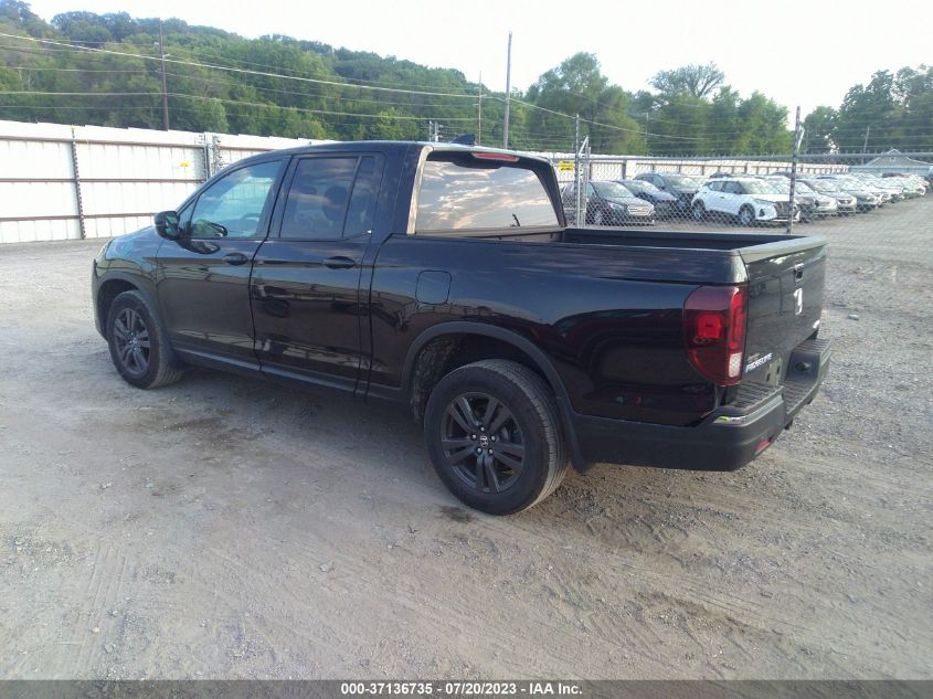 2019 HONDA RIDGELINE SPORT - 5FPYK3F15KB040942
