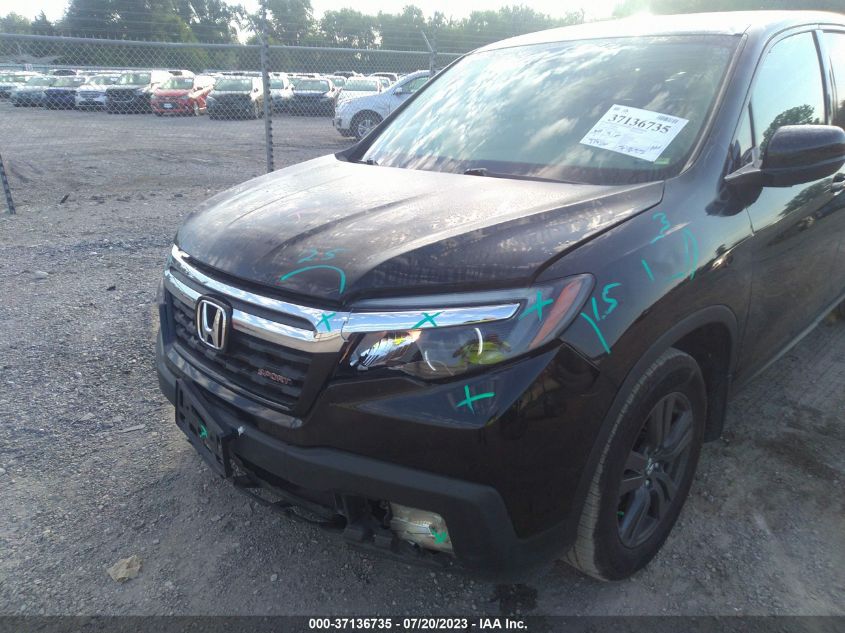 2019 HONDA RIDGELINE SPORT - 5FPYK3F15KB040942