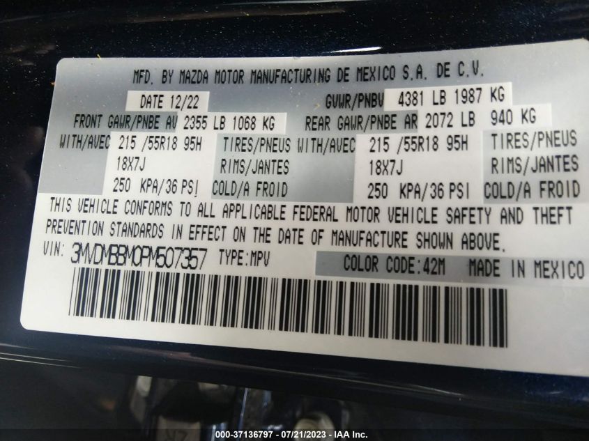 2023 MAZDA CX-30 SELECT - 3MVDMBBM0PM507357