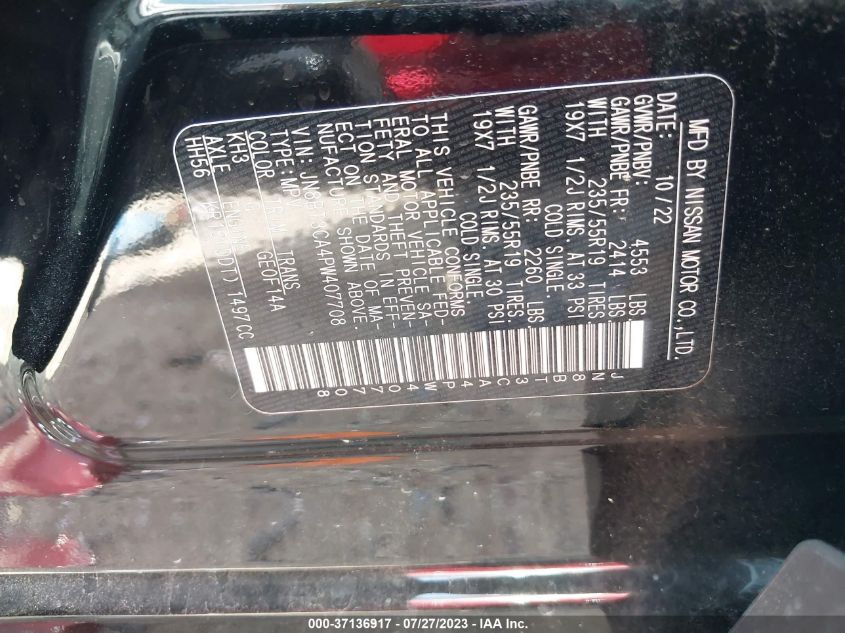 2023 NISSAN ROGUE SL - JN8BT3CA4PW407708