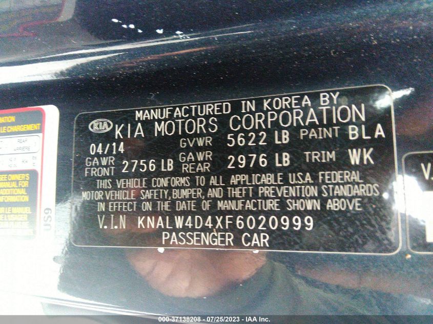 2015 KIA K900 LUXURY - KNALW4D4XF6020999