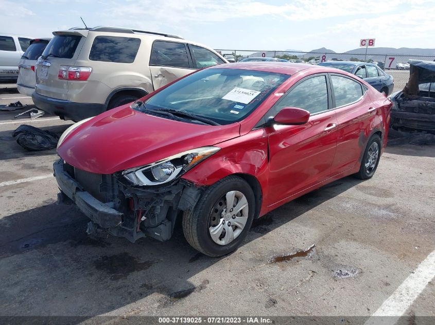 2016 HYUNDAI ELANTRA SE - KMHDH4AE0GU532505