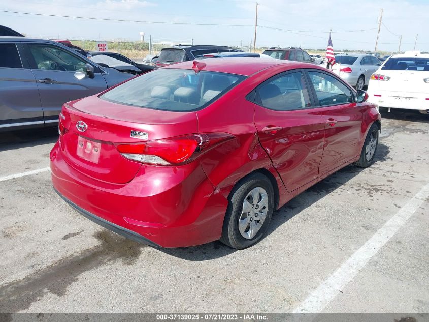 2016 HYUNDAI ELANTRA SE - KMHDH4AE0GU532505