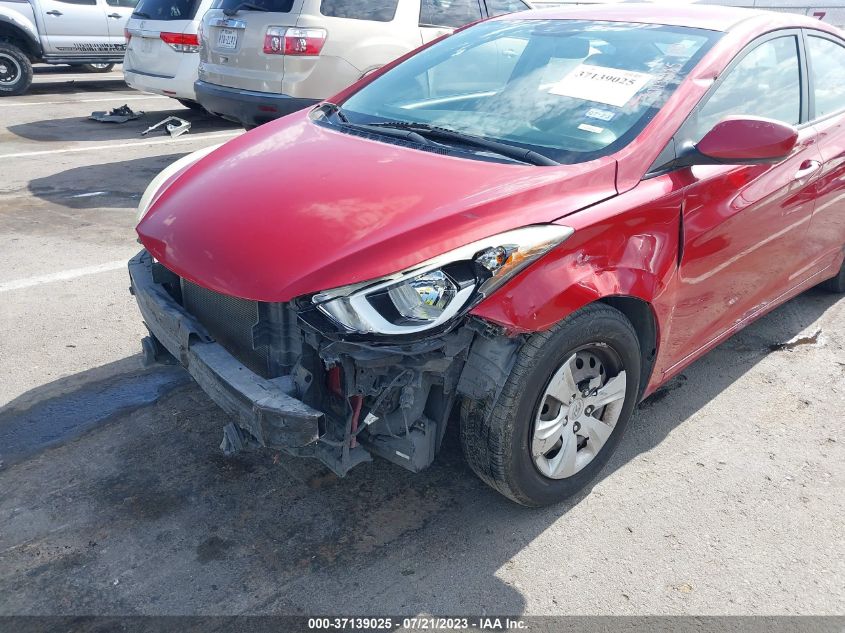 2016 HYUNDAI ELANTRA SE - KMHDH4AE0GU532505