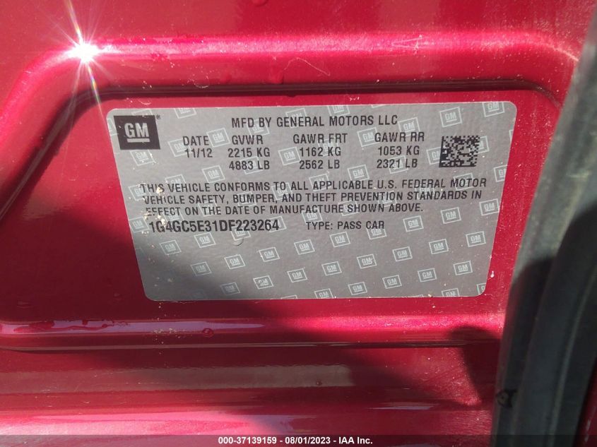 2013 BUICK LACROSSE LEATHER - 1G4GC5E31DF223264