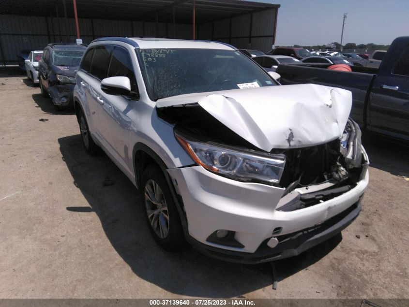 2015 TOYOTA HIGHLANDER XLE - 5TDKKRFH0FS104191