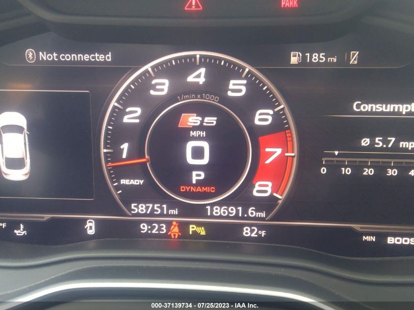 2018 AUDI S5 SPORTBACK PREMIUM PLUS - WAUB4CF58JA101281