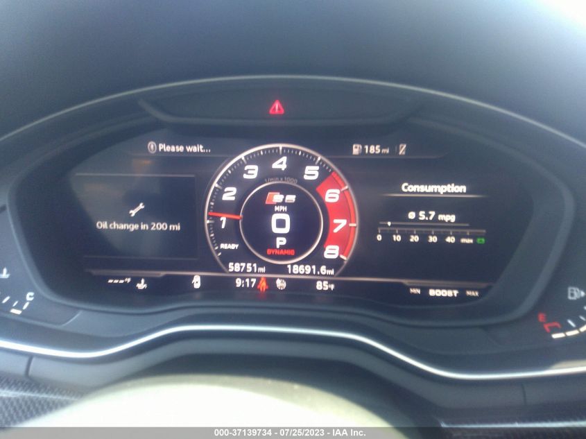 2018 AUDI S5 SPORTBACK PREMIUM PLUS - WAUB4CF58JA101281