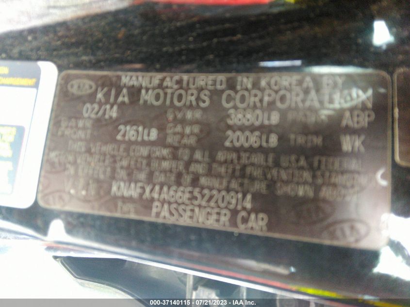 2014 KIA FORTE LX - KNAFX4A66E5220914