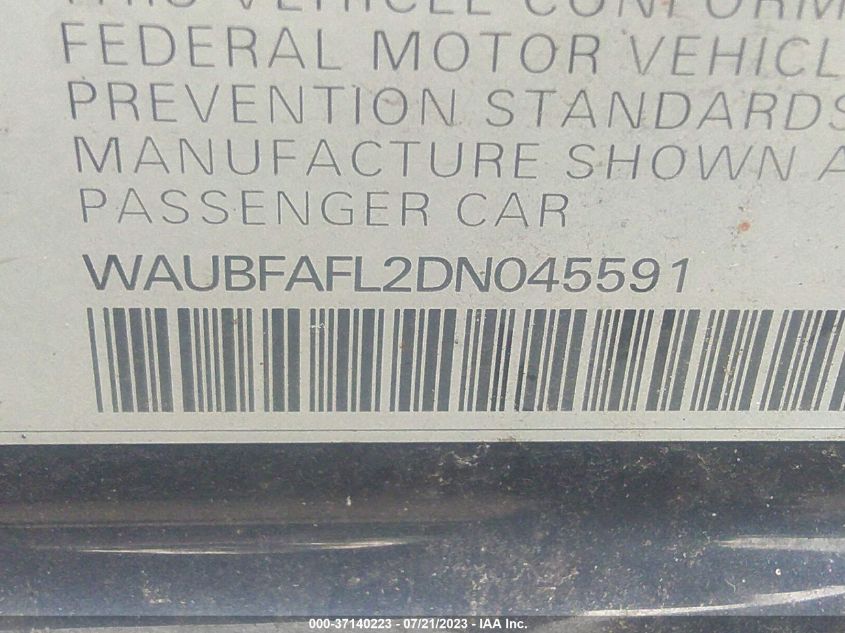 2013 AUDI A4 PREMIUM - WAUBFAFL2DN045591