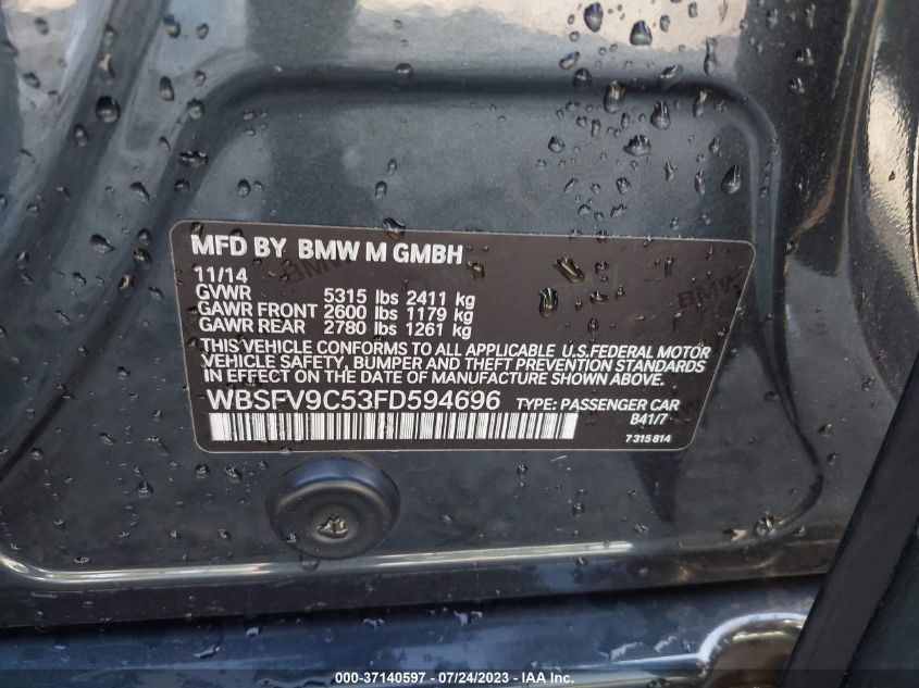 2015 BMW M5 - WBSFV9C53FD594696