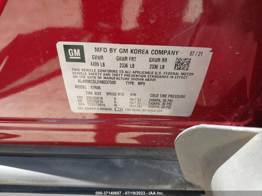 2022 BUICK ENCORE GX PREFERRED - KL4MMCSLXNB037500