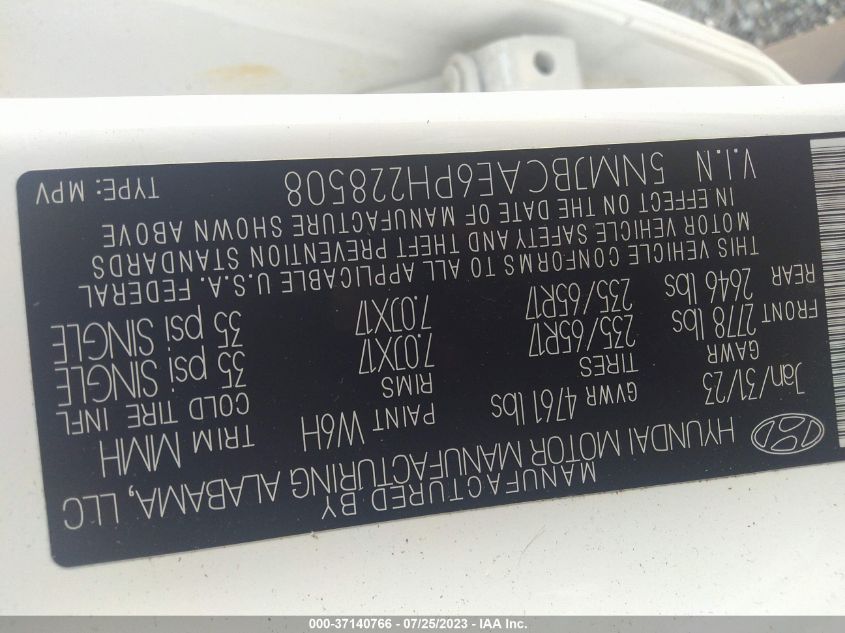 2023 HYUNDAI TUCSON SEL - 5NMJBCAE6PH228508